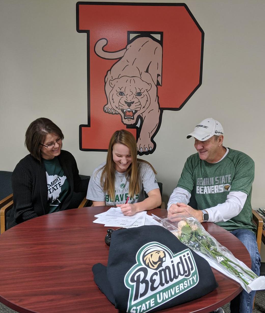 National Signing Day photo: Poynette softball player Lizzie Schwenn with Bemidji State (Minn.)